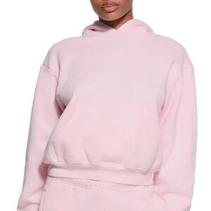 Skims Cotton Blend Fleece Hoodie In Cherry Blossom size M 🌸 new with tags!